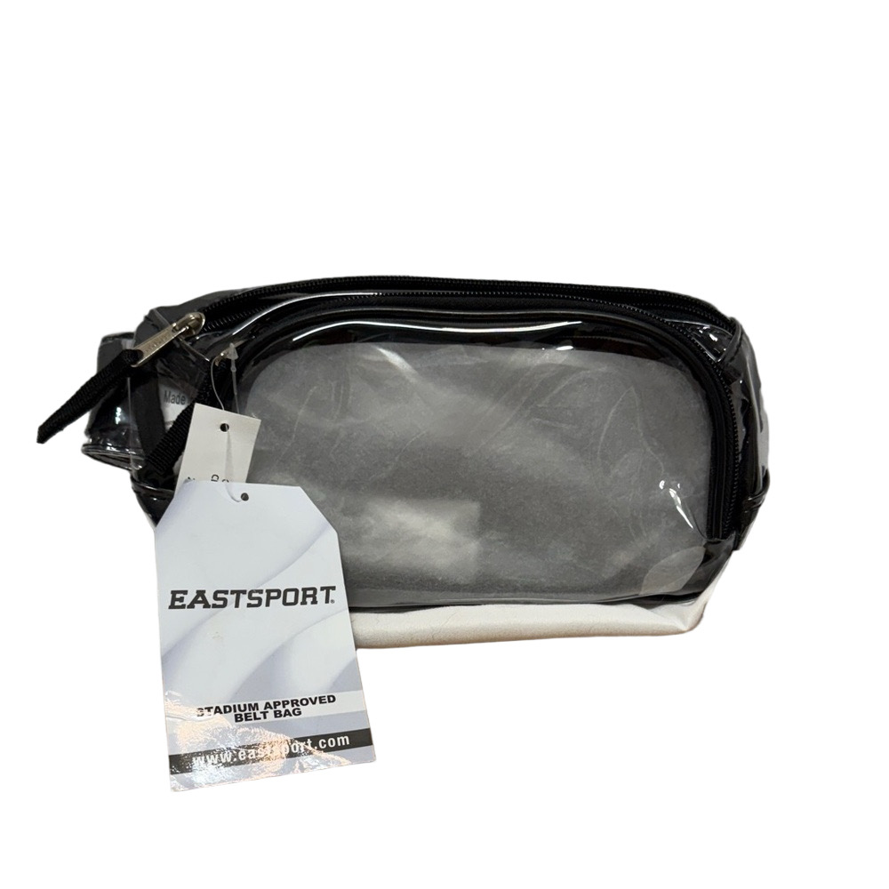 Eastsport Clear Stadium Approved Belt Bag Adjustable Black NWT